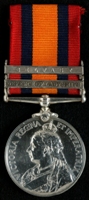 J. Taylor : Queen's South Africa Medal with clasps 'Defence of Ladysmith', 'Belfast'